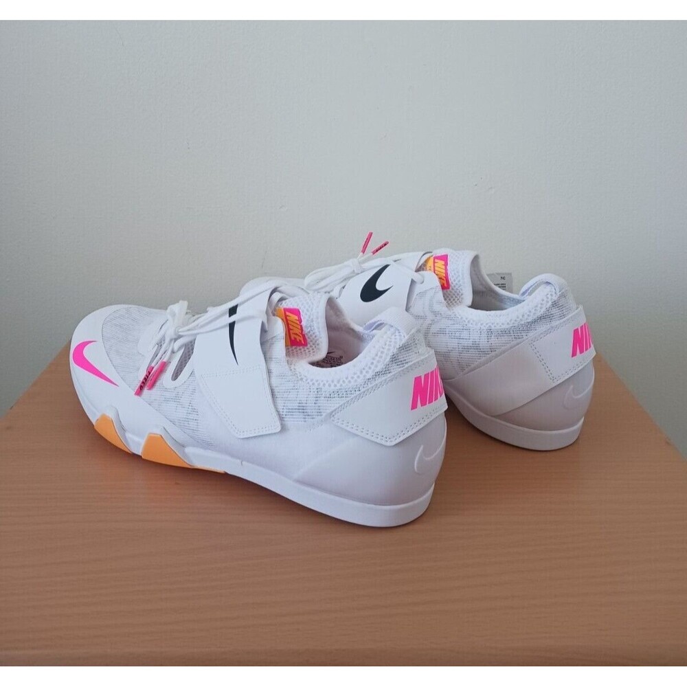 Nike Mens Pole Vault Elite Track Field Jumping Spikes AA1204-101 White Sz 12 New